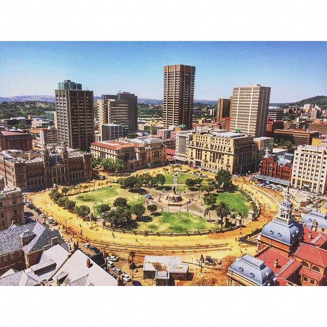 Aerial view of Church Square, Pretoria
