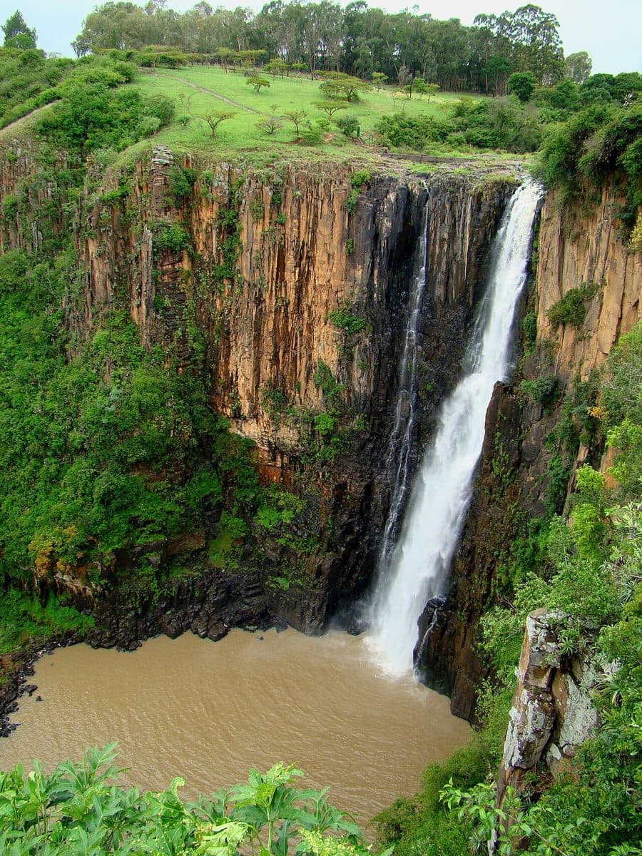 Howick Falls on the Umgeni River, South Africa, in November after a few days with some fairly heavy rain.